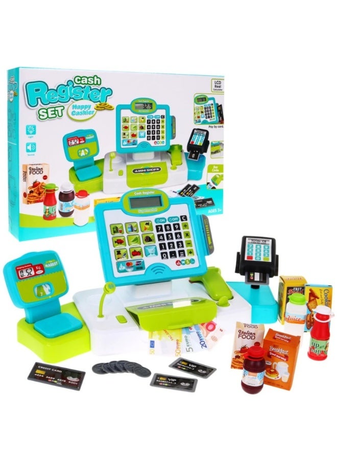 Kids Cash Register Toy with Touch Panel, Card Reader & Scale – Lights & Sounds – Pretend Play Toy 3 Years+ - Image 1